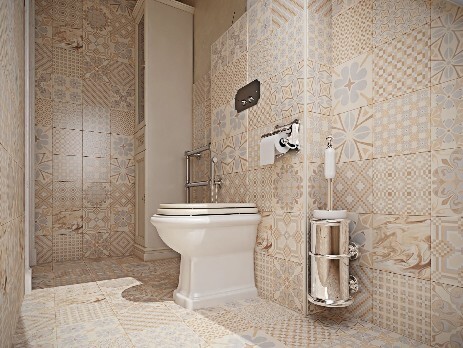 Дизайн интерьера туалета на мансарде