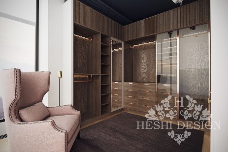 Дизайн гардеробной от Heshi Design для Бруно-мебель