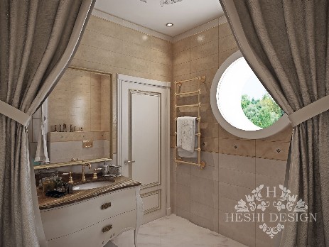 Дизайн интерьера ванной в стиле современной классики