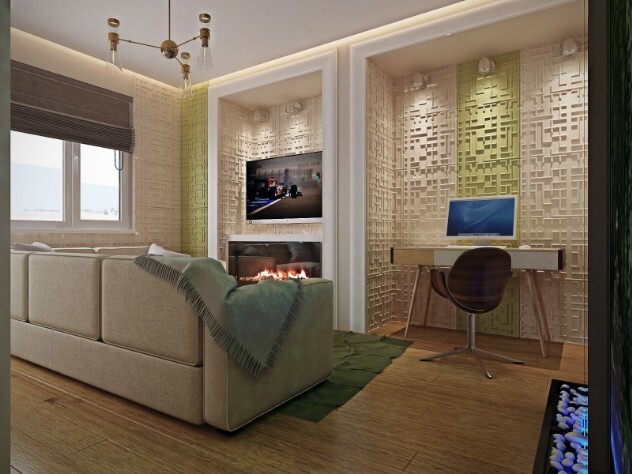 Дизайн интерьера гостиной комнаты в городе Химки