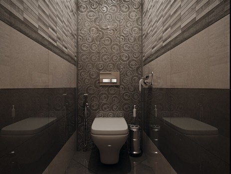 Дизайн интерьера туалета в стиле эклектика