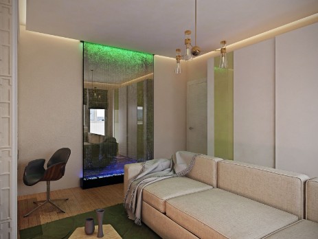 Дизайн гостиной комнаты в Химках в современном стиле