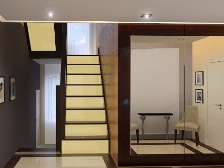Дизайн лестницы в холле