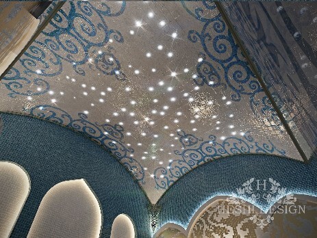 Потолок "звездное небо" в хамаме