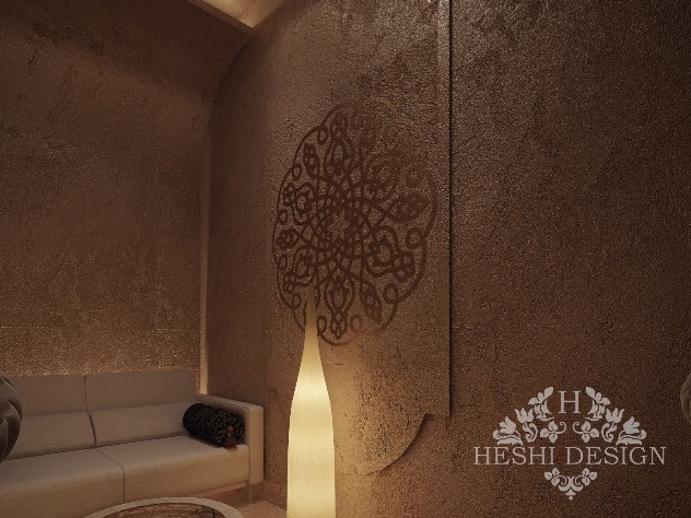 Дизайн интерьера зоны отдыха при хамаме в доме