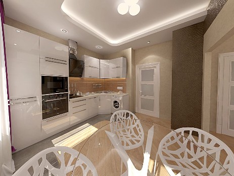 Дизайн интерьера кухни в центре Москвы