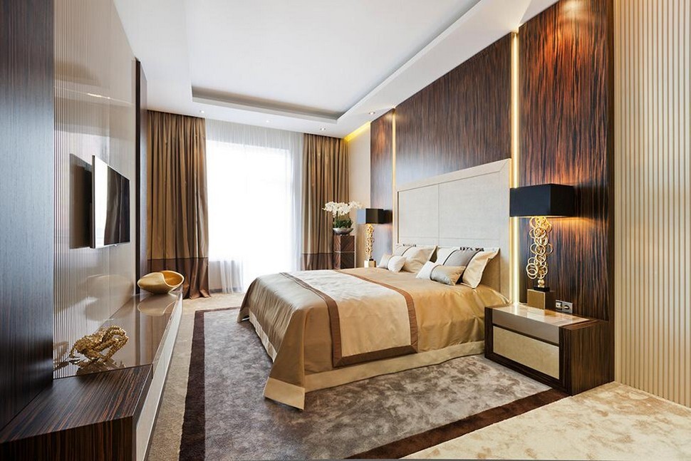 роскошная спальня в стиле модерн