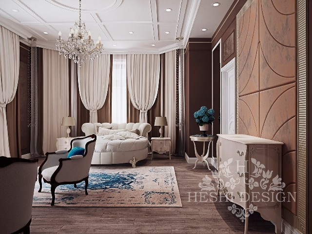 Дизайн интерьера роскошной спальни