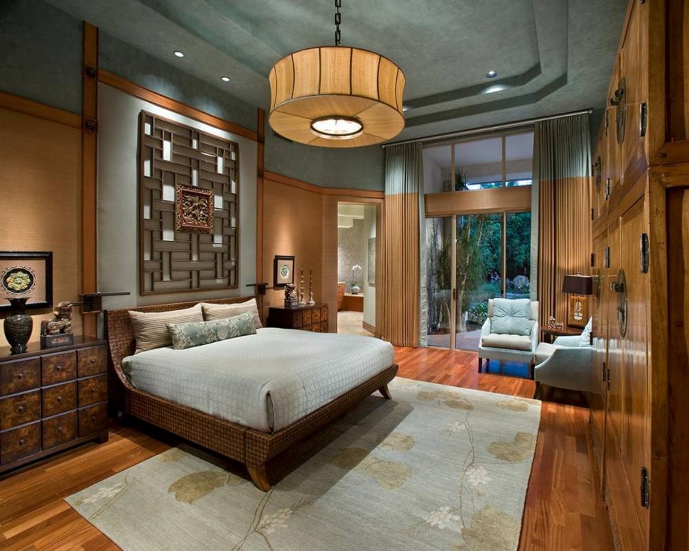 спальня с элементами японского стиля